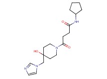 N-cyclopentyl-4-[4-hydroxy-4-(1H-imidazol-1-ylmethyl)piperidin-1-yl]-4-oxobutanamide