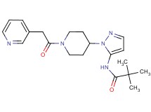 2,2-dimethyl-N-{1-[1-(3-pyridinylacetyl)-4-piperidinyl]-1H-pyrazol-5-yl}propanamide
