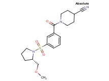 1-(3-{[(2S)-2-(methoxymethyl)pyrrolidin-1-yl]sulfonyl}benzoyl)piperidine-4-carbonitrile