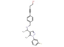 4-{4-[({1-[1-(3-fluorophenyl)-5-methyl-1H-pyrazol-4-yl]ethyl}amino)methyl]phenyl}-3-butyn-1-ol