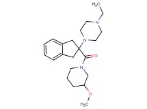 1-ethyl-4-{2-[(3-methoxy-1-piperidinyl)carbonyl]-2,3-dihydro-1H-inden-2-yl}piperazine