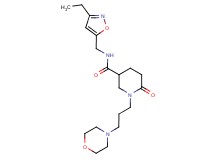 N-[(3-ethyl-5-isoxazolyl)methyl]-1-[3-(4-morpholinyl)propyl]-6-oxo-3-piperidinecarboxamide