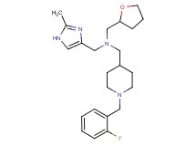 1-[1-(2-fluorobenzyl)-4-piperidinyl]-N-[(2-methyl-1H-imidazol-4-yl)methyl]-N-(tetrahydro-2-furanylmethyl)methanamine