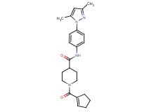 1-(1-cyclopenten-1-ylcarbonyl)-N-[4-(3,5-dimethyl-1H-pyrazol-1-yl)phenyl]-4-piperidinecarboxamide