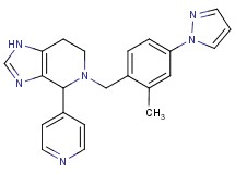 5-[2-methyl-4-(1H-pyrazol-1-yl)benzyl]-4-pyridin-4-yl-4,5,6,7-tetrahydro-1H-imidazo[4,5-c]pyridine