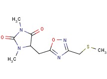 1,3-dimethyl-5-({3-[(methylthio)methyl]-1,2,4-oxadiazol-5-yl}methyl)-2,4-imidazolidinedione