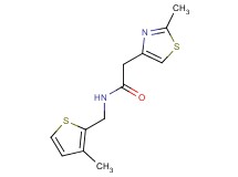2-(2-methyl-1,3-thiazol-4-yl)-N-[(3-methyl-2-thienyl)methyl]acetamide