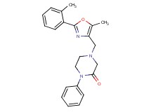 4-{[5-methyl-2-(2-methylphenyl)-1,3-oxazol-4-yl]methyl}-1-phenyl-2-piperazinone
