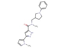 N-methyl-3-(1-methyl-1H-pyrrol-2-yl)-N-[(1-phenyl-3-pyrrolidinyl)methyl]-1H-pyrazole-5-carboxamide