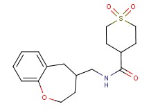 N-(2,3,4,5-tetrahydro-1-benzoxepin-4-ylmethyl)tetrahydro-2H-thiopyran-4-carboxamide 1,1-dioxide