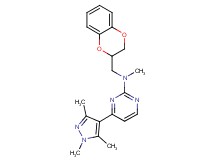 N-(2,3-dihydro-1,4-benzodioxin-2-ylmethyl)-N-methyl-4-(1,3,5-trimethyl-1H-pyrazol-4-yl)pyrimidin-2-amine