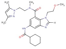 5-[(cyclohexylcarbonyl)amino]-N-[2-(3,5-dimethyl-1H-pyrazol-1-yl)ethyl]-1-(2-methoxyethyl)-N-methyl-1H-benzimidazole-7-carboxamide