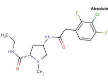 (4S)-4-{[(3-chloro-2,4-difluorophenyl)acetyl]amino}-N-ethyl-1-methyl-L-prolinamide