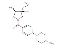 (3R*,4R*)-3-cyclopropyl-4-methyl-1-[4-(4-methyl-1-piperazinyl)benzoyl]-3-pyrrolidinol