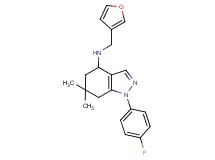 1-(4-fluorophenyl)-N-(3-furylmethyl)-6,6-dimethyl-4,5,6,7-tetrahydro-1H-indazol-4-amine