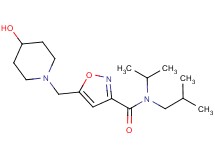 5-[(4-hydroxypiperidin-1-yl)methyl]-N-isobutyl-N-isopropylisoxazole-3-carboxamide