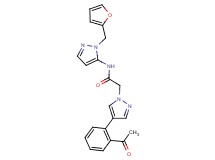 2-[4-(2-acetylphenyl)-1H-pyrazol-1-yl]-N-[1-(2-furylmethyl)-1H-pyrazol-5-yl]acetamide