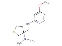 N-{[3-(dimethylamino)tetrahydro-3-thienyl]methyl}-6-methoxypyrimidin-4-amine