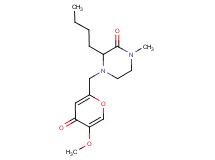3-butyl-4-[(5-methoxy-4-oxo-4H-pyran-2-yl)methyl]-1-methyl-2-piperazinone
