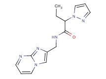 N-(imidazo[1,2-a]pyrimidin-2-ylmethyl)-2-(1H-pyrazol-1-yl)butanamide
