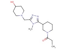 1-{[4-methyl-5-(1-propionylpiperidin-3-yl)-4H-1,2,4-triazol-3-yl]methyl}piperidin-4-ol