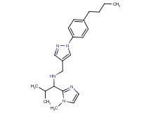 N-{[1-(4-butylphenyl)-1H-pyrazol-4-yl]methyl}-2-methyl-1-(1-methyl-1H-imidazol-2-yl)propan-1-amine