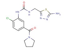 N-[(5-amino-1,3,4-thiadiazol-2-yl)methyl]-N'-[2-chloro-5-(pyrrolidin-1-ylcarbonyl)phenyl]urea