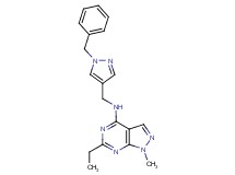 N-[(1-benzyl-1H-pyrazol-4-yl)methyl]-6-ethyl-1-methyl-1H-pyrazolo[3,4-d]pyrimidin-4-amine
