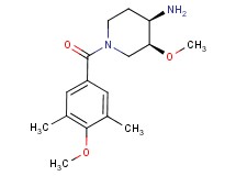 (3S*,4R*)-3-methoxy-1-(4-methoxy-3,5-dimethylbenzoyl)piperidin-4-amine