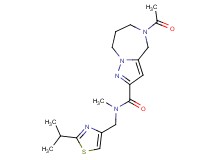 5-acetyl-N-[(2-isopropyl-1,3-thiazol-4-yl)methyl]-N-methyl-5,6,7,8-tetrahydro-4H-pyrazolo[1,5-a][1,4]diazepine-2-carboxamide