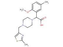 (2-methoxy-5-methylphenyl){4-[(2-methyl-1,3-thiazol-4-yl)methyl]piperazin-1-yl}acetic acid