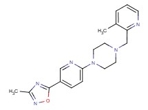 1-[5-(3-methyl-1,2,4-oxadiazol-5-yl)pyridin-2-yl]-4-[(3-methylpyridin-2-yl)methyl]piperazine
