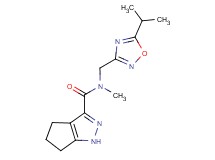 N-[(5-isopropyl-1,2,4-oxadiazol-3-yl)methyl]-N-methyl-1,4,5,6-tetrahydrocyclopenta[c]pyrazole-3-carboxamide
