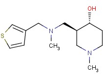 rel-(3S,4R)-1-methyl-3-{[methyl(3-thienylmethyl)amino]methyl}-4-piperidinol bis(trifluoroacetate) (salt)