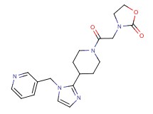 3-(2-oxo-2-{4-[1-(3-pyridinylmethyl)-1H-imidazol-2-yl]-1-piperidinyl}ethyl)-1,3-oxazolidin-2-one