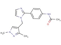N-(4-{1-[(1,3-dimethyl-1H-pyrazol-4-yl)methyl]-1H-imidazol-2-yl}phenyl)acetamide