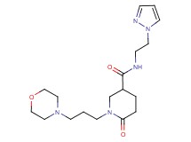 1-[3-(4-morpholinyl)propyl]-6-oxo-N-[2-(1H-pyrazol-1-yl)ethyl]-3-piperidinecarboxamide