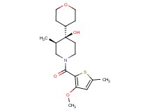 (3R*,4R*)-1-[(3-methoxy-5-methyl-2-thienyl)carbonyl]-3-methyl-4-(tetrahydro-2H-pyran-4-yl)-4-piperidinol