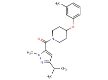 1-[(3-isopropyl-1-methyl-1H-pyrazol-5-yl)carbonyl]-4-(3-methylphenoxy)piperidine
