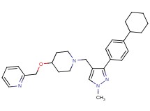 2-{[(1-{[3-(4-cyclohexylphenyl)-1-methyl-1H-pyrazol-4-yl]methyl}-4-piperidinyl)oxy]methyl}pyridine
