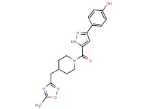 4-[5-({4-[(5-methyl-1,2,4-oxadiazol-3-yl)methyl]-1-piperidinyl}carbonyl)-1H-pyrazol-3-yl]phenol