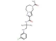 5-acetyl-N-{2-[(3-chlorophenyl)amino]-1,1-dimethylethyl}-5,6,7,8-tetrahydro-4H-pyrazolo[1,5-a][1,4]diazepine-2-carboxamide