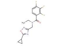 N-[(5-cyclopropyl-1,2,4-oxadiazol-3-yl)methyl]-N-ethyl-2,3,4-trifluorobenzamide