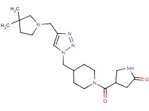 4-{[4-({4-[(3,3-dimethylpyrrolidin-1-yl)methyl]-1H-1,2,3-triazol-1-yl}methyl)piperidin-1-yl]carbonyl}pyrrolidin-2-one