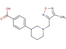 4-{1-[(4-methyl-1,2,5-oxadiazol-3-yl)methyl]piperidin-3-yl}benzoic acid