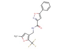 N-{[5-methyl-2-(trifluoromethyl)-3-furyl]methyl}-5-phenyl-3-isoxazolecarboxamide