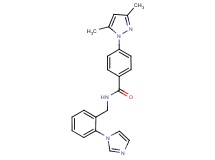 4-(3,5-dimethyl-1H-pyrazol-1-yl)-N-[2-(1H-imidazol-1-yl)benzyl]benzamide