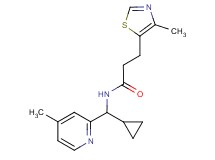 N-[cyclopropyl(4-methylpyridin-2-yl)methyl]-3-(4-methyl-1,3-thiazol-5-yl)propanamide