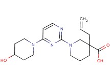 3-allyl-1-[4-(4-hydroxy-1-piperidinyl)-2-pyrimidinyl]-3-piperidinecarboxylic acid