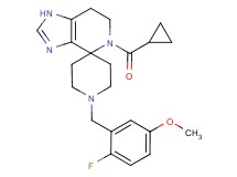 5-(cyclopropylcarbonyl)-1'-(2-fluoro-5-methoxybenzyl)-1,5,6,7-tetrahydrospiro[imidazo[4,5-c]pyridine-4,4'-piperidine]